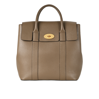 Bayswater Backpack, £450, Handbags, Taupe, Leather, Front view